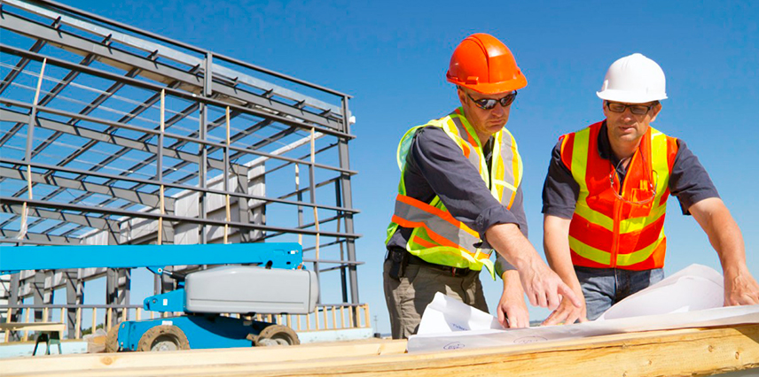 Chaleco de seguridad en construcciones