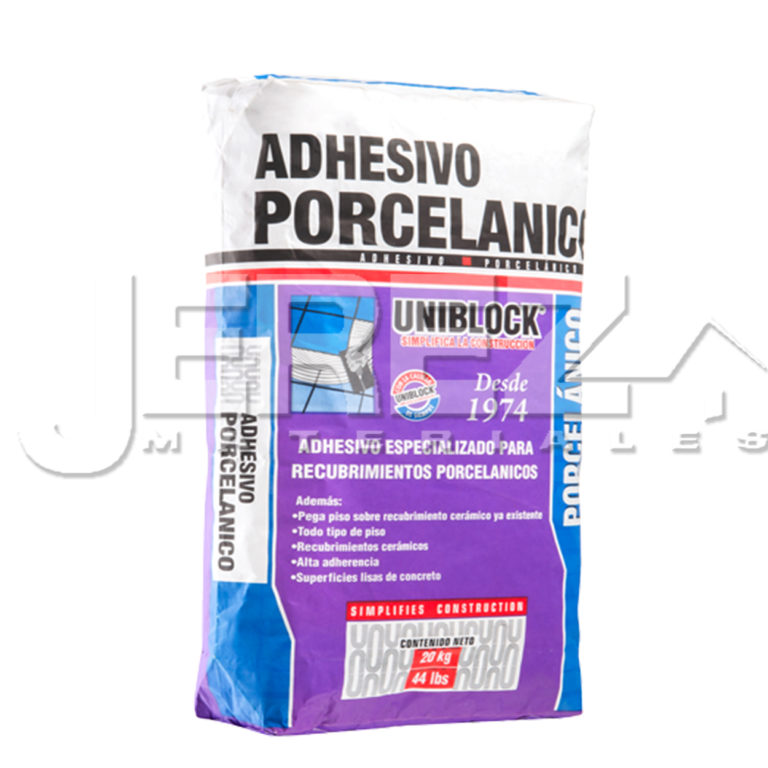 Adhesivo Unitile Uniblock 20 Kg Materiales Jerez